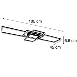 Deckenleuchte Anthrazit inkl. LED, Fernbedienung - Riha