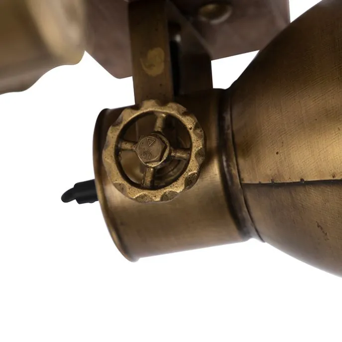 Deckenleuchte Bronze 2-Lichter mit Holz - Mangos