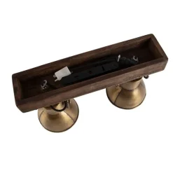 Deckenleuchte Bronze 2-Lichter mit Holz - Mangos