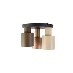 Deckenleuchte Bronze mit Taupe und Beige 3-flammig - Ans