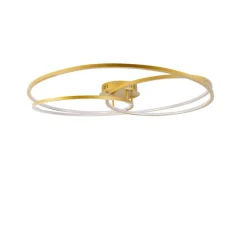 Deckenleuchte Gold 78 cm inkl. LED 3 Stufen dimmbar - Rowin