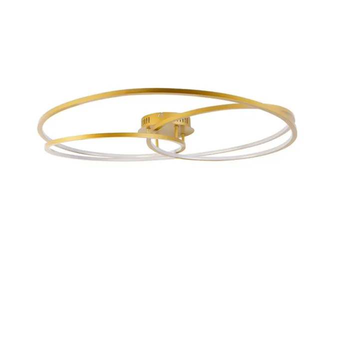 Deckenleuchte Gold 78 cm inkl. LED 3 Stufen dimmbar - Rowin