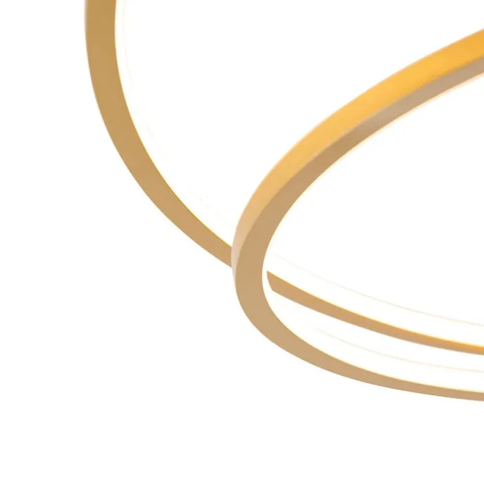 Deckenleuchte Gold 78 cm inkl. LED 3 Stufen dimmbar - Rowin