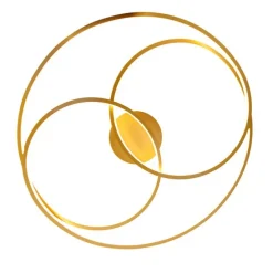 Deckenleuchte Gold 78 cm inkl. LED 3 Stufen dimmbar - Rowin