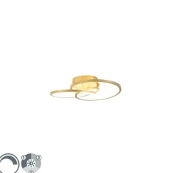 Deckenleuchte Gold 45 cm inkl. LED 3 Stufen dimmbar - Rowin