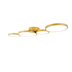 Deckenleuchte gold inkl. LED 3-stufig dimmbar 4-flammig - Lupolo