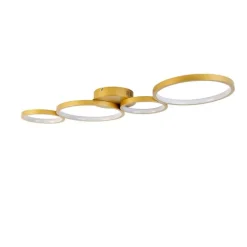 Deckenleuchte gold inkl. LED 3-stufig dimmbar 4-flammig - Lupolo