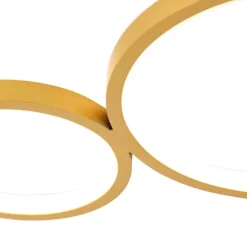 Deckenleuchte gold inkl. LED 3-stufig dimmbar 4-flammig - Lupolo