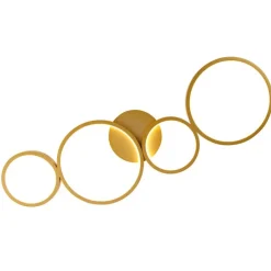 Deckenleuchte gold inkl. LED 3-stufig dimmbar 4-flammig - Lupolo