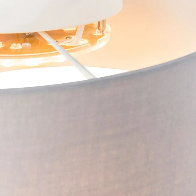 Deckenleuchte grau 30 cm inkl. LED - Drum LED