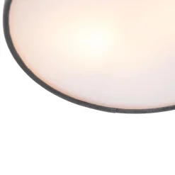 Deckenleuchte grau 30 cm mit goldener Innenseite - Drum