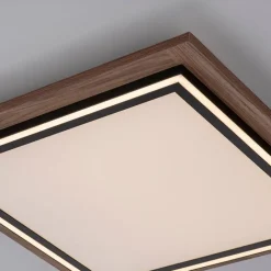 Deckenleuchte Holz quadratisch inkl. LED mit Fernbedienung - Ajdin
