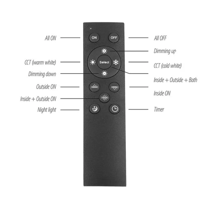 Deckenleuchte Holz quadratisch inkl. LED mit Fernbedienung - Ajdin