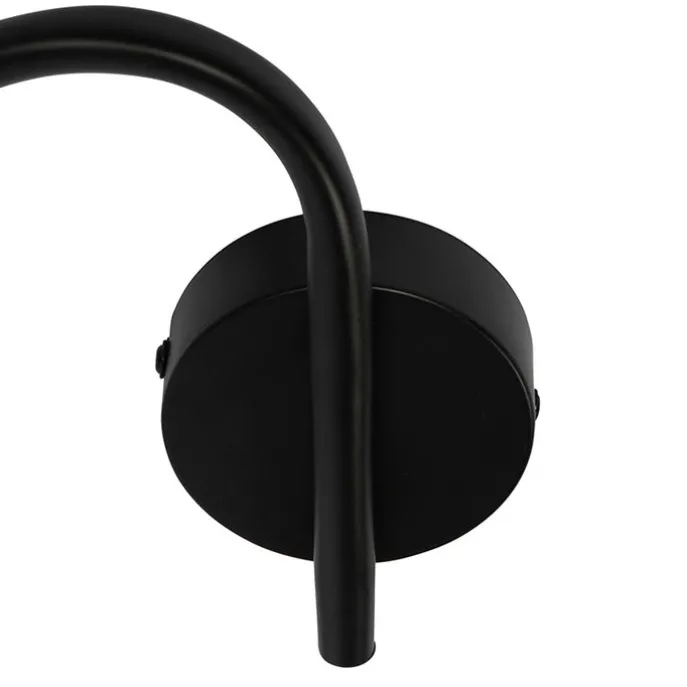 Deckenleuchte schwarz 44,5 cm mit Rauchglas 3-flammig - Vidro