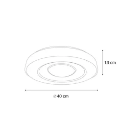 Deckenleuchte Schwarz inkl. dimmbarer RGBW LED mit Fernbedienung - Arco