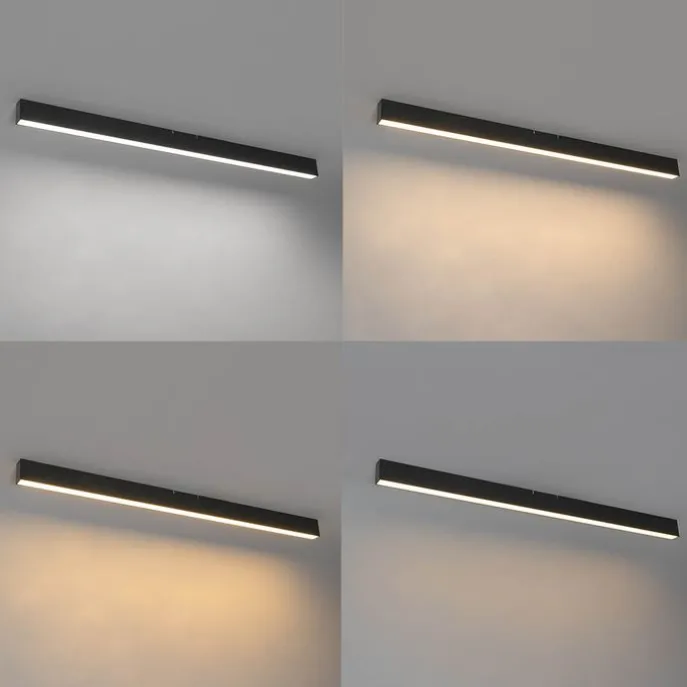 Deckenleuchte schwarz inkl. LED 3-Stufen-Dimmbar 2700-4000K mit Dip-Schalter - Keane