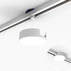 Deckenplatte Schienensystem weiß rund 1-phasig - Iconic