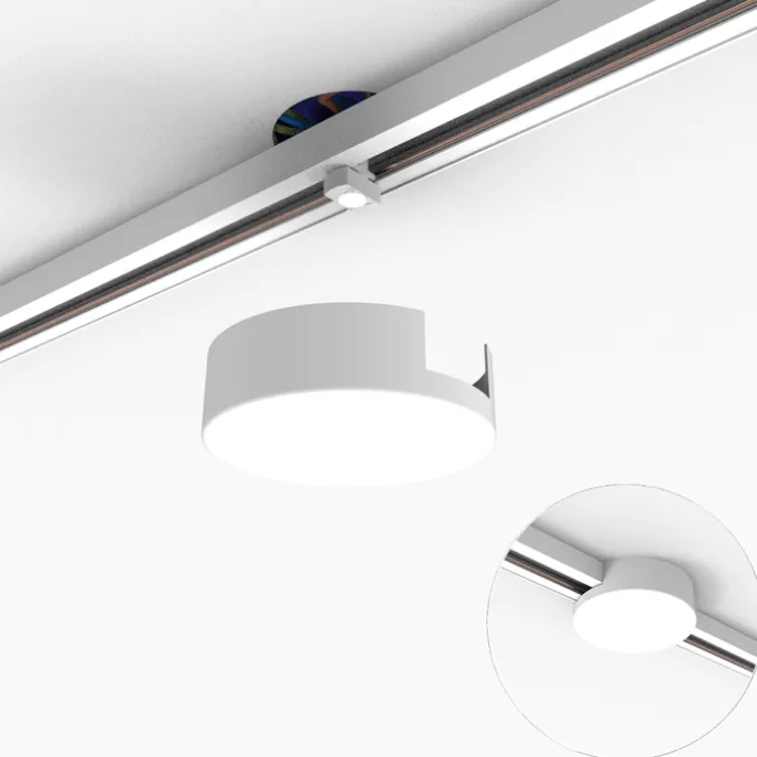 Deckenplatte Schienensystem weiß rund 1-phasig - Iconic