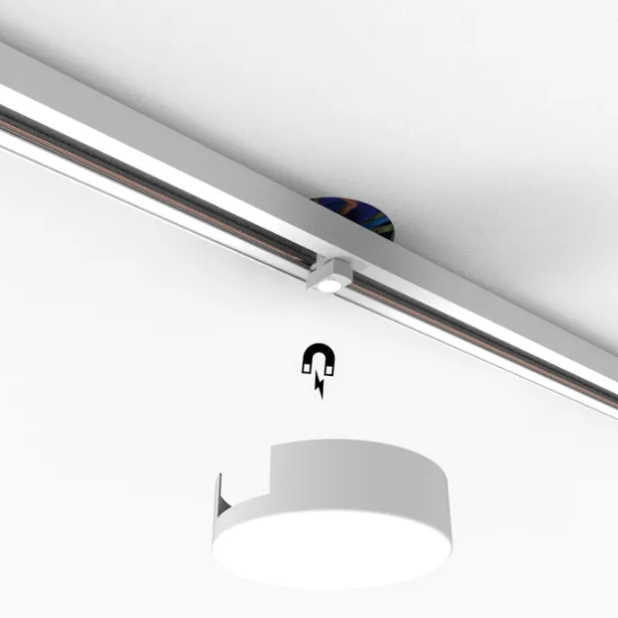 Deckenplatte Schienensystem weiß rund 1-phasig - Iconic