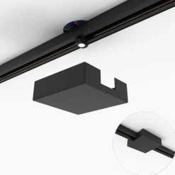 Deckenplatte Schienensystem schwarz quadratisch 1-phasig - Iconic