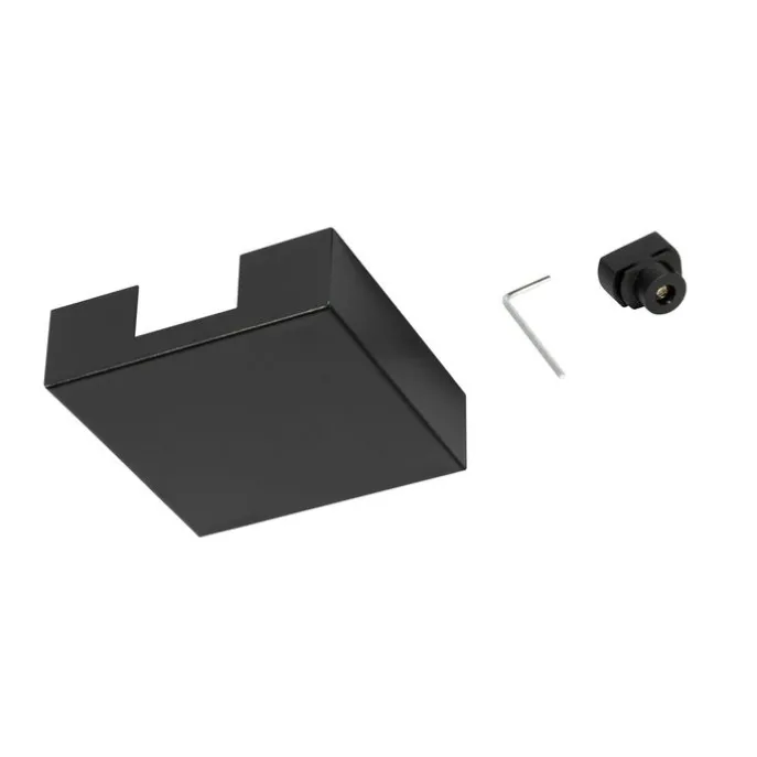 Deckenplatte Schienensystem schwarz quadratisch 1-phasig - Iconic