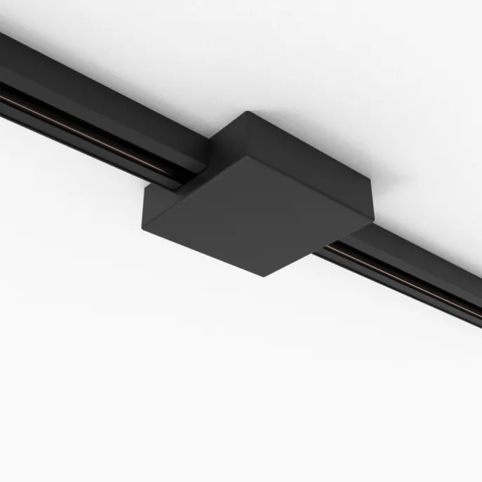 Deckenplatte Schienensystem schwarz quadratisch 1-phasig - Iconic