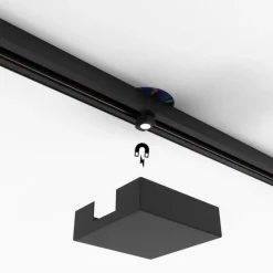 Deckenplatte Schienensystem schwarz quadratisch 1-phasig - Iconic