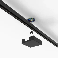 Deckenplatte Schienensystem schwarz quadratisch 1-phasig - Iconic