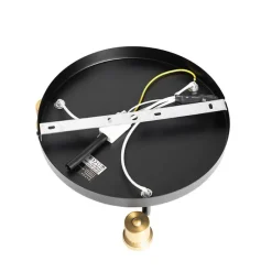 Deckenspot Schwarz mit Gold mit Rauchglas 3-flammig - Zuzanna