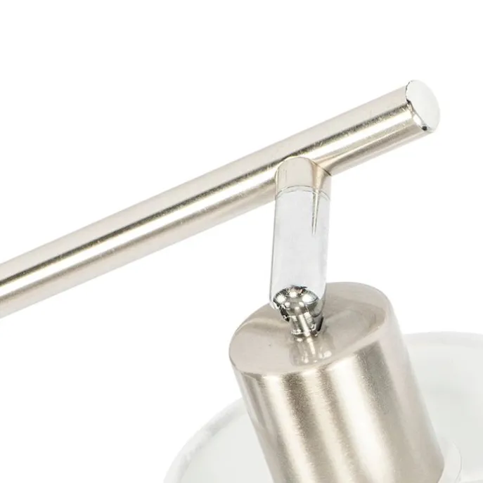 Deckenstrahler aus Stahl mit weißem Schirm, 3-flammig verstellbar – Hetta