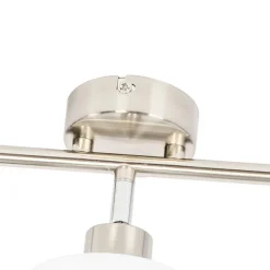 Deckenstrahler aus Stahl mit weißem Schirm, 3-flammig verstellbar – Hetta