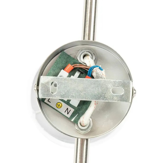 Deckenstrahler aus Stahl mit weißem Schirm, 3-flammig verstellbar – Hetta