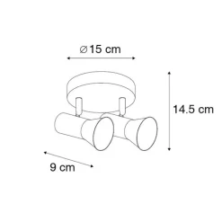 Deckenstrahler bronze dreh- und schwenkbar - Karin 2