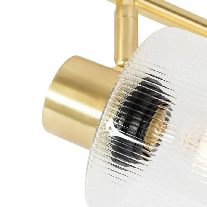 Deckenstrahler Gold mit Glas 4-flammig verstellbar - Laura