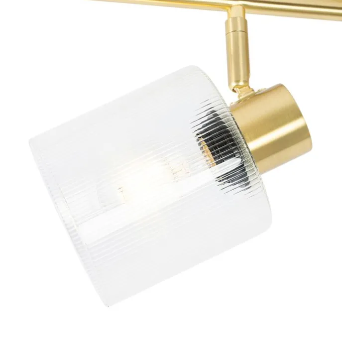 Deckenstrahler Gold mit Glas 4-flammig verstellbar - Laura