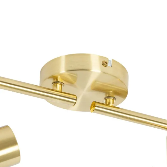 Deckenstrahler Gold mit Glas 4-flammig verstellbar - Laura