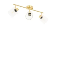 Deckenstrahler Gold mit Glas 3-flammig verstellbar - Laura