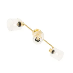 Deckenstrahler Gold mit Glas 3-flammig verstellbar - Laura