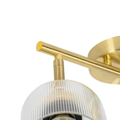 Deckenstrahler Gold mit Glas 2-flammig verstellbar - Laura