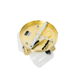 Deckenstrahler Gold mit Glas 3-flammig verstellbar rund - Laura
