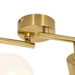 Deckenstrahler Gold mit Opalglas 4-flammig verstellbar - Anouk