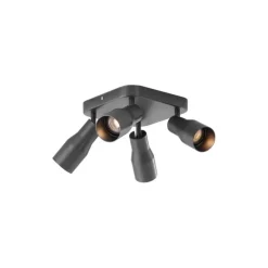 Deckenstrahler Gunmetal GU10 50 mm quadratisch 4-flammig - Stanley