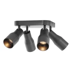 Deckenstrahler Gunmetal GU10 50 mm quadratisch 4-flammig - Stanley