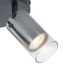 Deckenstrahler Gunmetal Rund 3-flammig drehbar und verstellbar - Drain