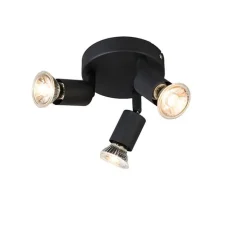 Deckenstrahler im Industriedesign schwarz schwenkbar rund - Jeany 3