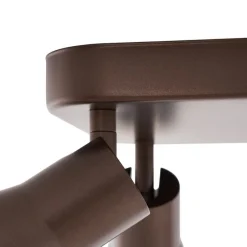 Deckenstrahler quadratisch dunkelbronzefarben GU10 50 mm 4-flammig - Stanley