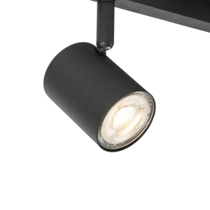 Deckenstrahler schwarz GU10 50mm 2-flammig inkl. Hintergrundbeleuchtung - Back Up