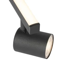 Deckenstrahler schwarz GU10 50mm 2-flammig inkl. Hintergrundbeleuchtung - Back Up