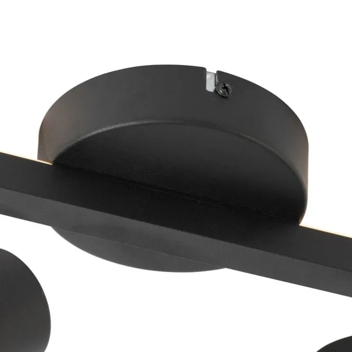 Deckenstrahler schwarz GU10 50mm 2-flammig inkl. Hintergrundbeleuchtung - Back Up