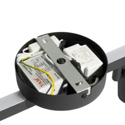 Deckenstrahler schwarz GU10 50mm 2-flammig inkl. Hintergrundbeleuchtung - Back Up